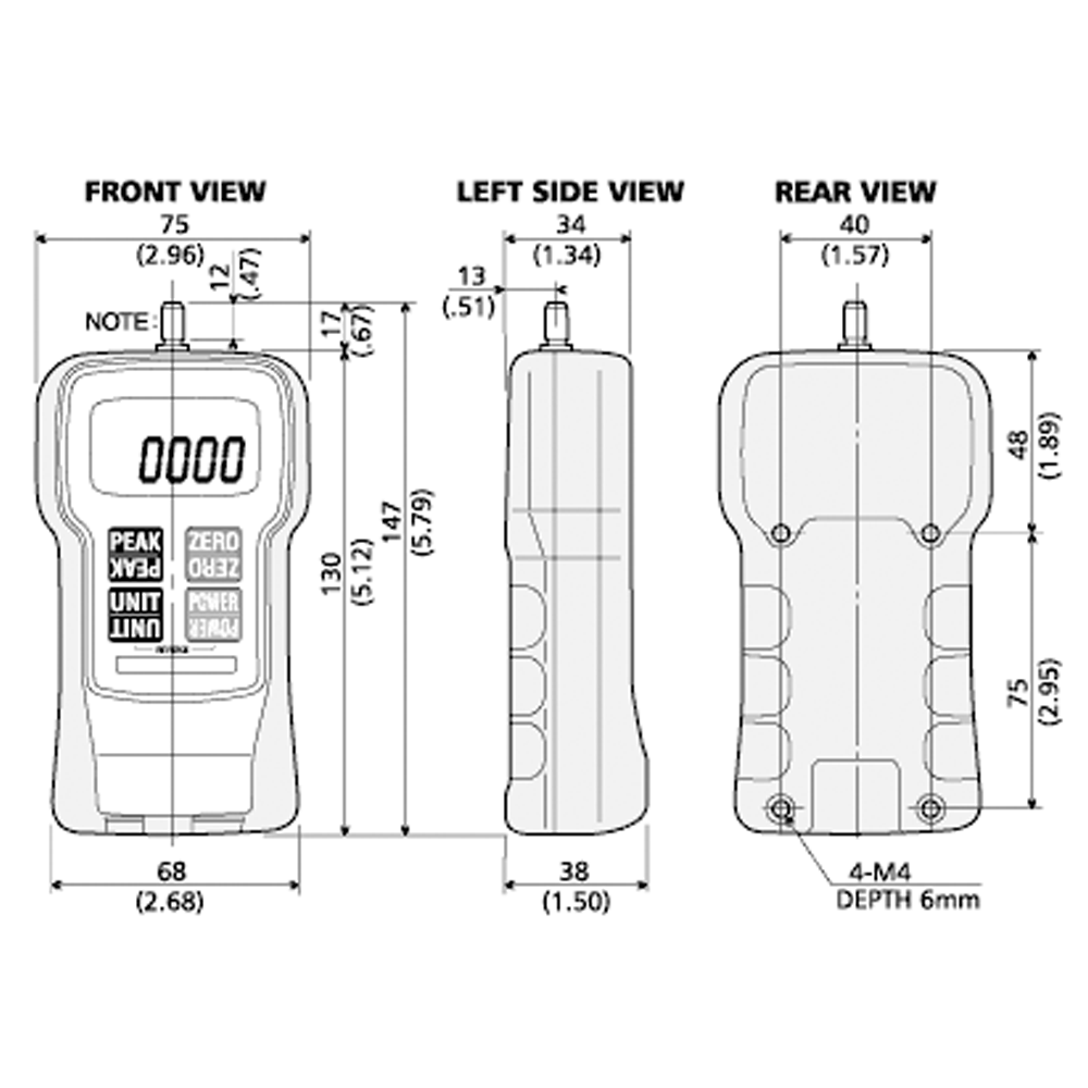 Medidor de fuerza digital FGE-1XY