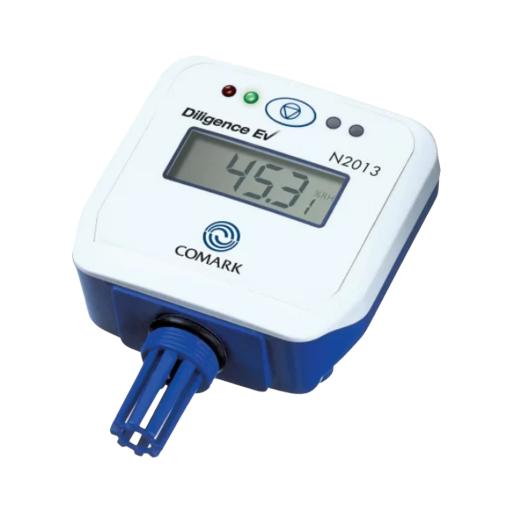 Registrador de temperatura y humedad Diligence EV con pantalla LCD